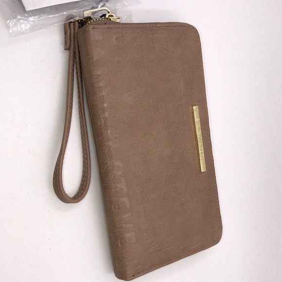 Steve Madden Zip around logo Wallet taupe - Picture 3 of 16